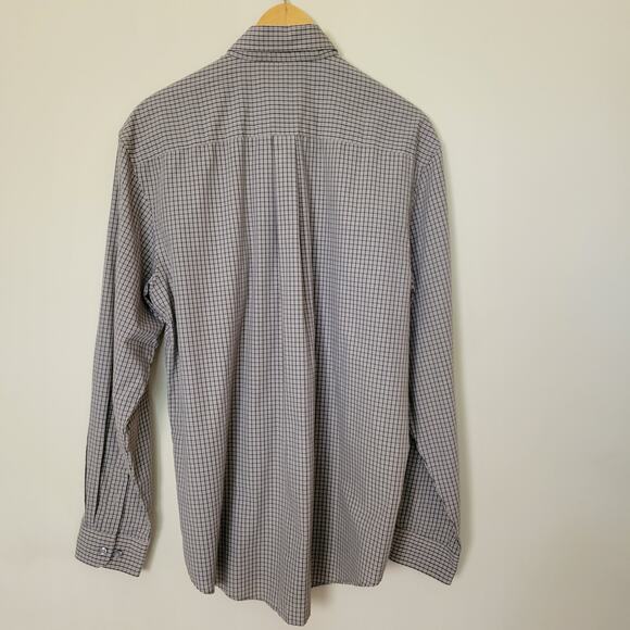 Van Heusen Size M 15-15 1/2 No Iron Button Down Long Sleeve Men's Shirt Brown - Picture 5 of 13